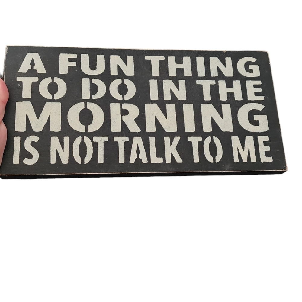 Black and White Wooden Sign